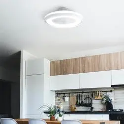 Ventilateur de plafond led cambil blanc