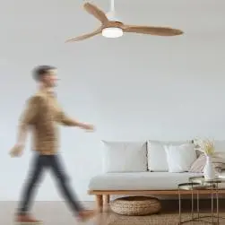 Ventilateur de plafond led cloé bois
